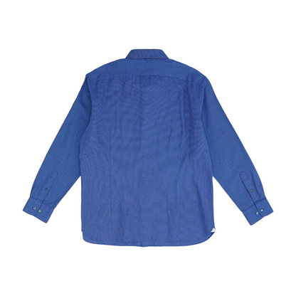 Navy Polka Dot Long Sleeve Button Down