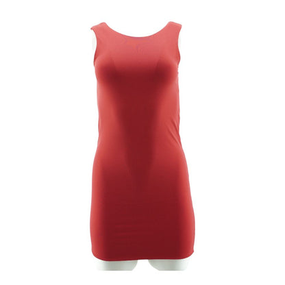 Red Solid Mini Dress