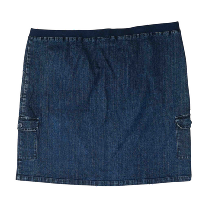 Navy Plus Size Mini Skirt