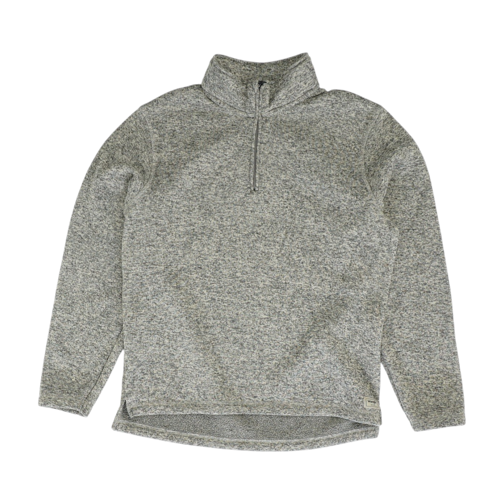 Gray Solid 1/4 Zip Pullover