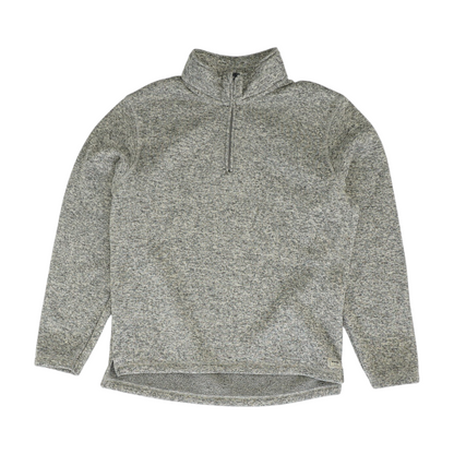 Gray Solid 1/4 Zip Pullover