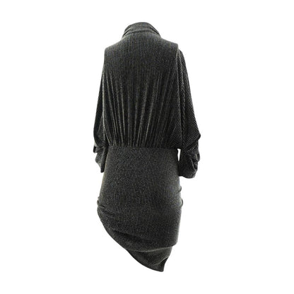 Black Striped Midi Dress