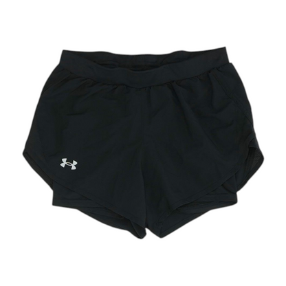 Black Solid Active Shorts