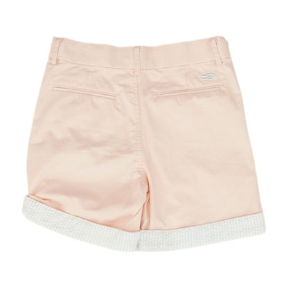 Peach Solid Chino Shorts