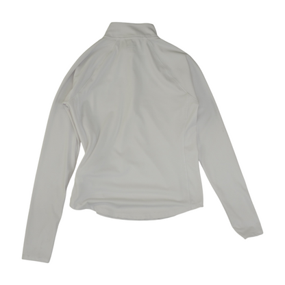 White Solid 1/4 Zip Pullover