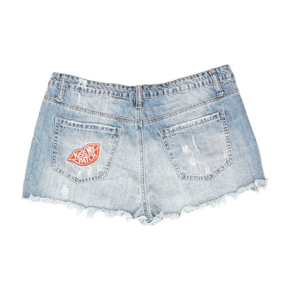 Blue Solid Shorts