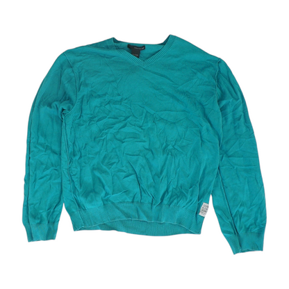 Teal Solid Pullover Sweater