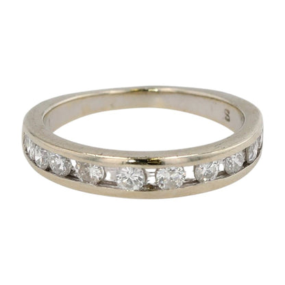 .33 ct 14K White Gold Channel Set Round Diamond Band