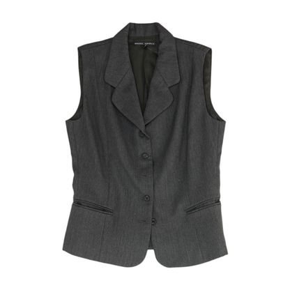 Gray Solid Casual Vest