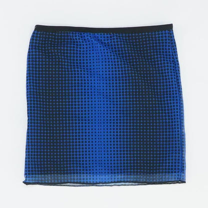 Blue Polka Dot Mini Skirt