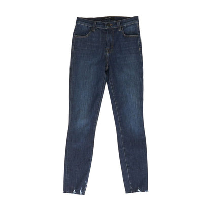 Navy Solid Mid Rise Skinny Leg Jeans
