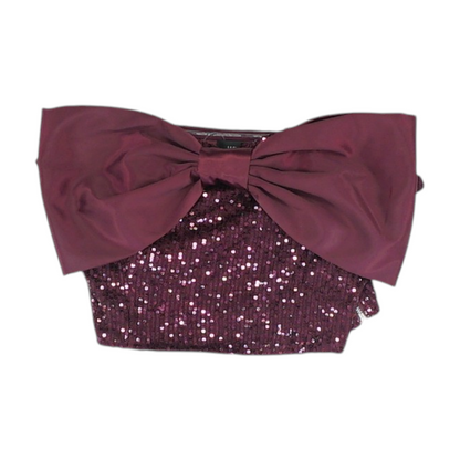 Burgundy Cropped Blouse
