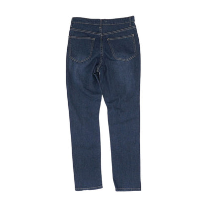 Blue Solid High Rise Skinny Leg Jeans