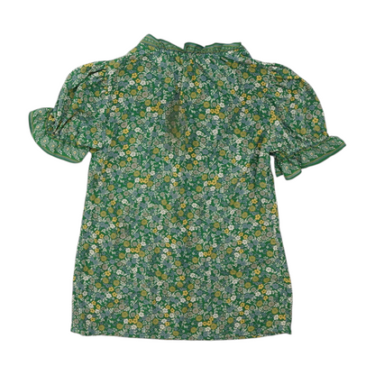 Green Floral Blouse