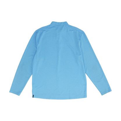 Blue Solid 1/4 Zip Pullover