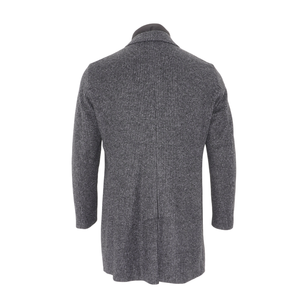 Black H-Hyde-Bib Tweed Coat