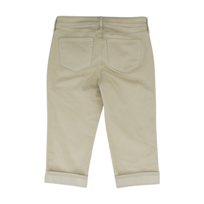 Tan Solid 5-Pocket Capris