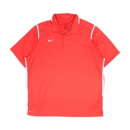 Red Solid Short Sleeve Polo