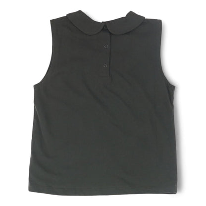 Black Solid Sleeveless Blouse