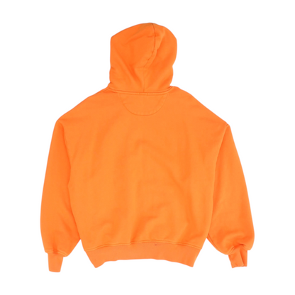 Orange Solid Hoodie Pullover