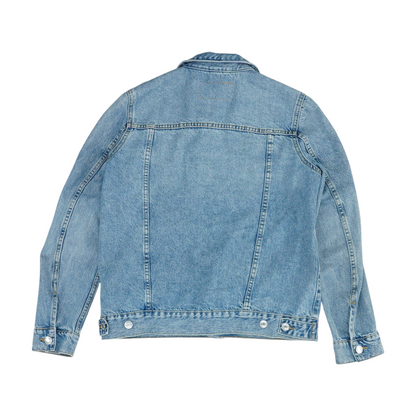 Blue Solid Denim Jacket