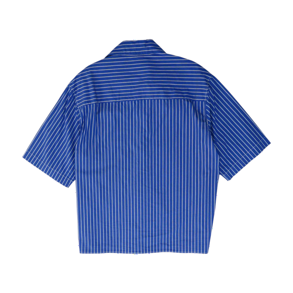 Blue Striped Short Sleeve Button Down