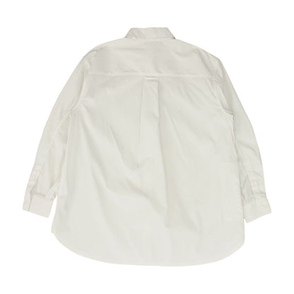 White Solid Long Sleeve Button Down