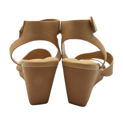 Tan Wedged Sandals
