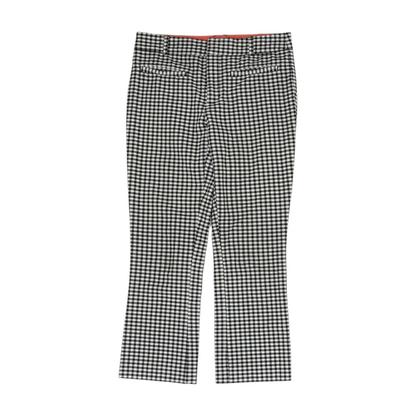 Black Check Chino Capris