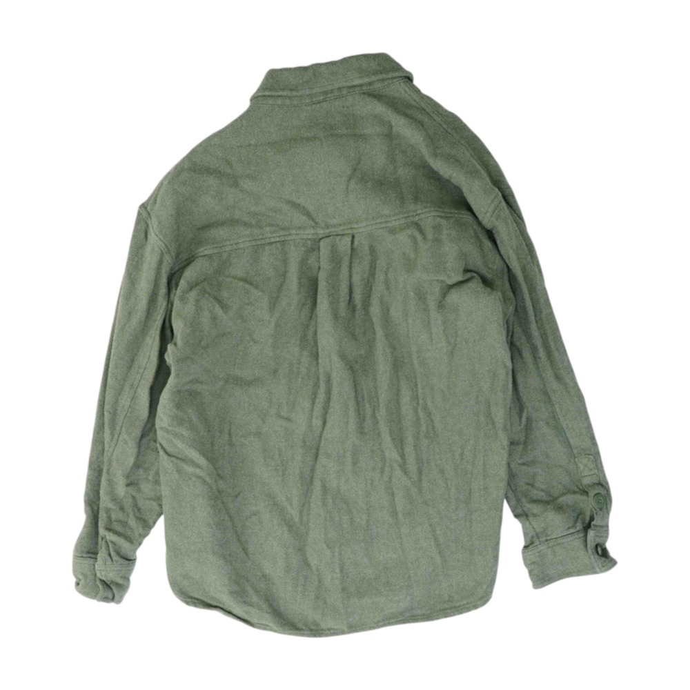 Green Flannel Button Down