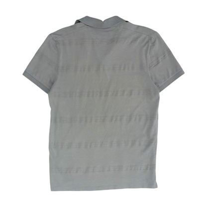 Gray Solid Short Sleeve Polo