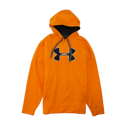 Orange Solid Hoodie Pullover