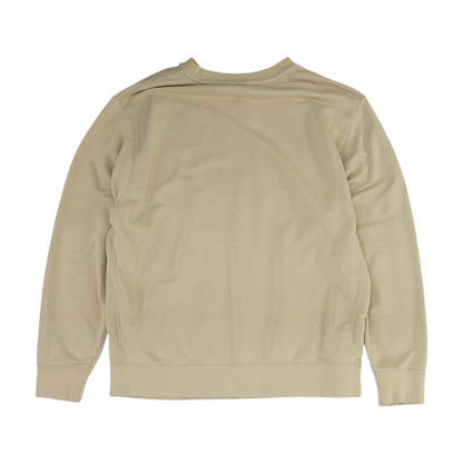 Beige Solid Sweatshirt Pullover