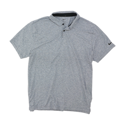 Blue Solid Short Sleeve Polo