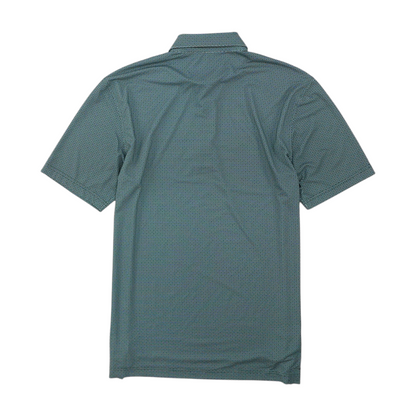Blue Floral Short Sleeve Polo