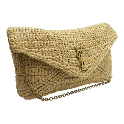 Cassandre Chain Pouch in Raffia