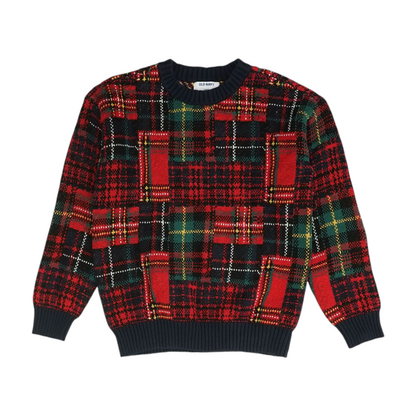 Red Plaid Pullover Sweater