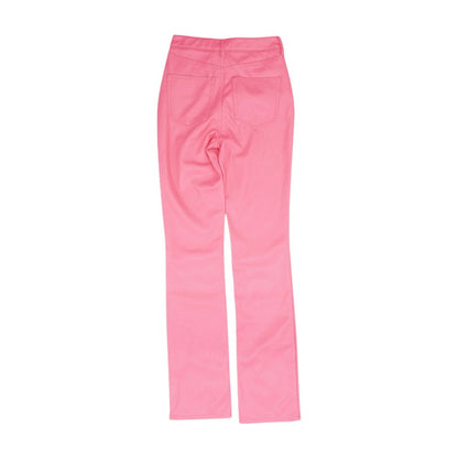 Pink Solid Five Pocket Pants