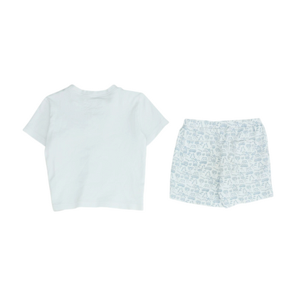 White Short Sleeve Set