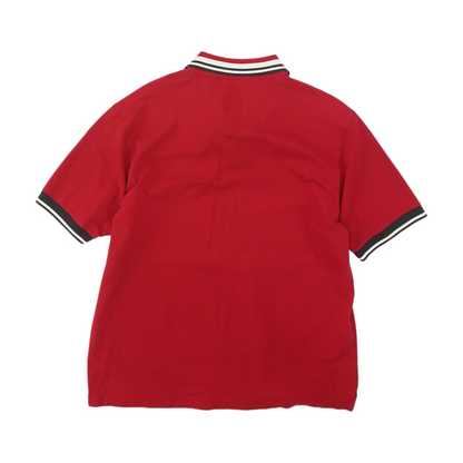 Red Solid Short Sleeve Polo