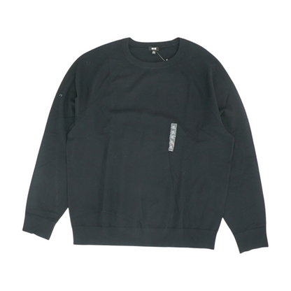 Black Solid Pullover Sweater