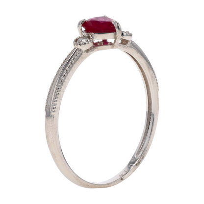 Platinum Ruby Fashion Ring