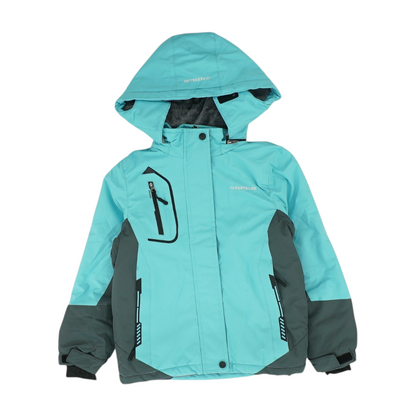 Blue Color Block Coat