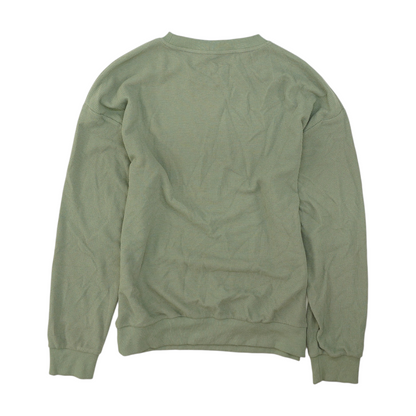 Green Solid Sweatshirt Pullover