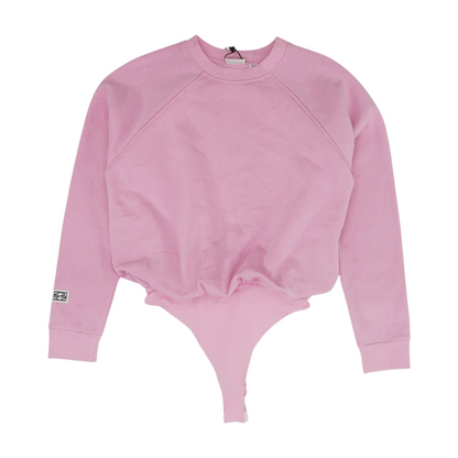 Pink Solid Sweatshirt Bodysuit