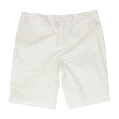 White Solid Chino Shorts