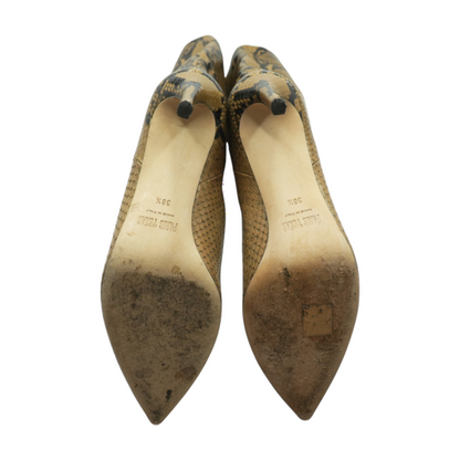 Stiletto Boot in Python Print Leather