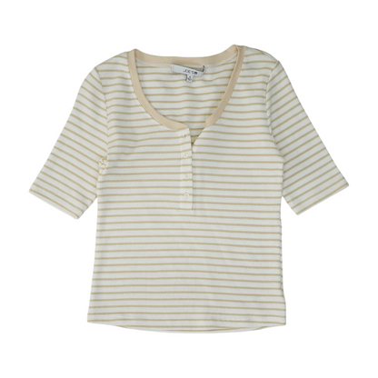 Tan Striped Blouse