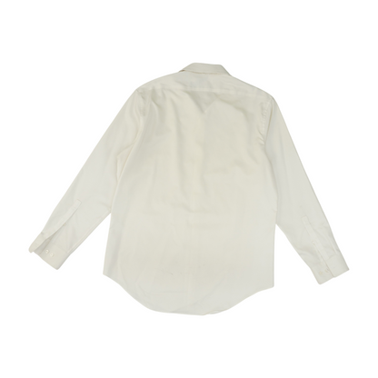 Ivory Solid Long Sleeve Button Down