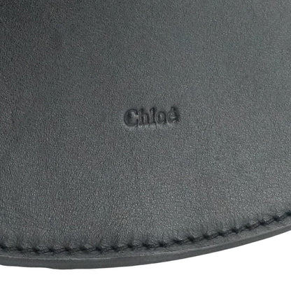 Black Small Marcie Saddle Bag in Suede & Leather